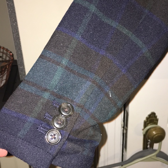 Merona Tartan Plaid Blazer Size 12 - Picture 6 of 6